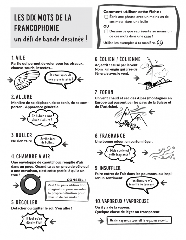 10 MOTS DE LA FRANCOPHONIE